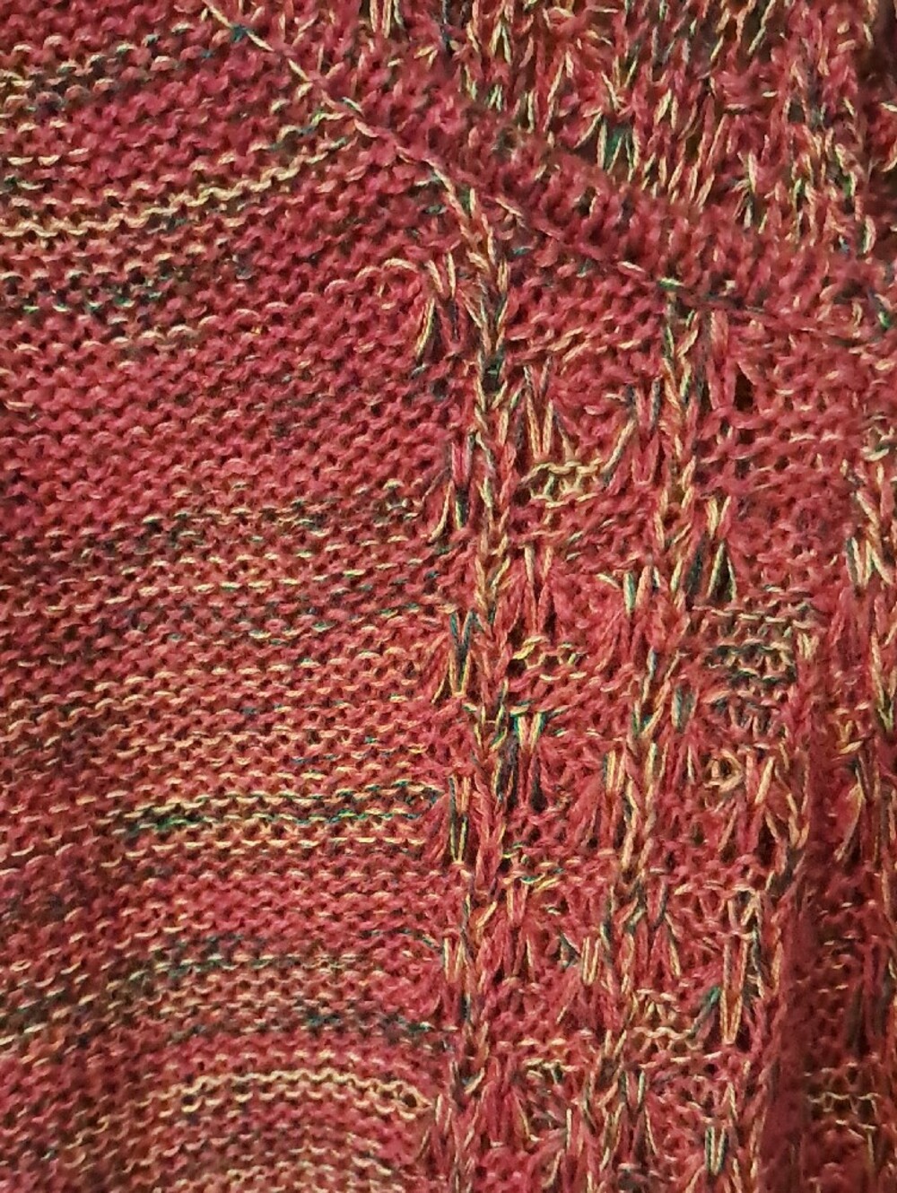Faded Glory Marled Rust V-Neck Knit Tunic - Picture 5 of 7